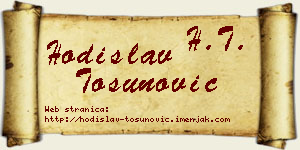 Hodislav Tosunović vizit kartica